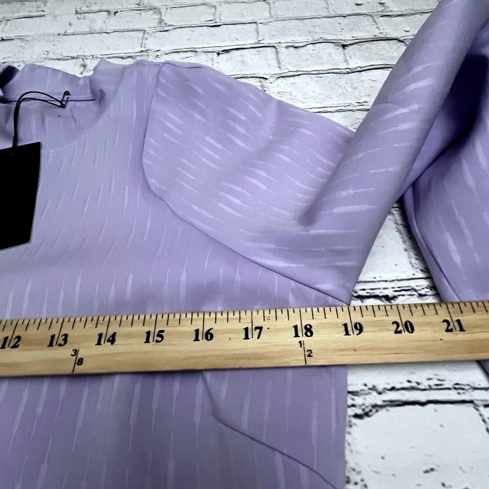 NWT Bad Birdie The Links Mock Neck Cattails XL Fitted Golf Top $80 3/4 Lavender - Picture 6 of 8
